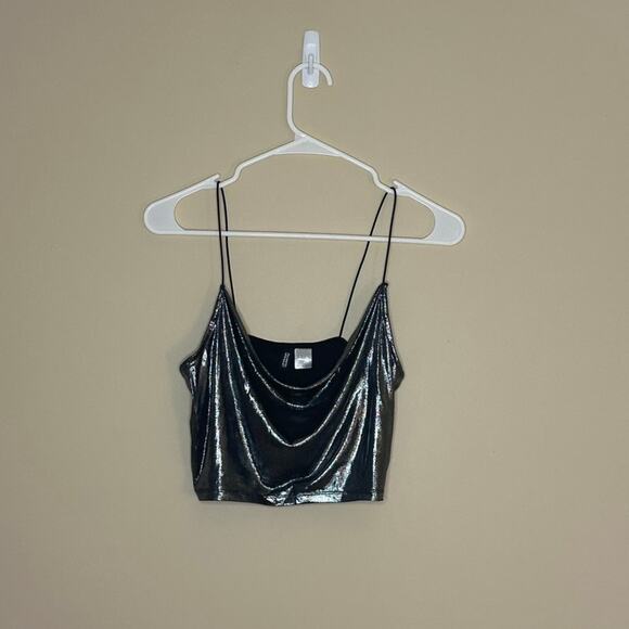 Divided by H&M Tops - Divided H&M crop top metallic silver Small
